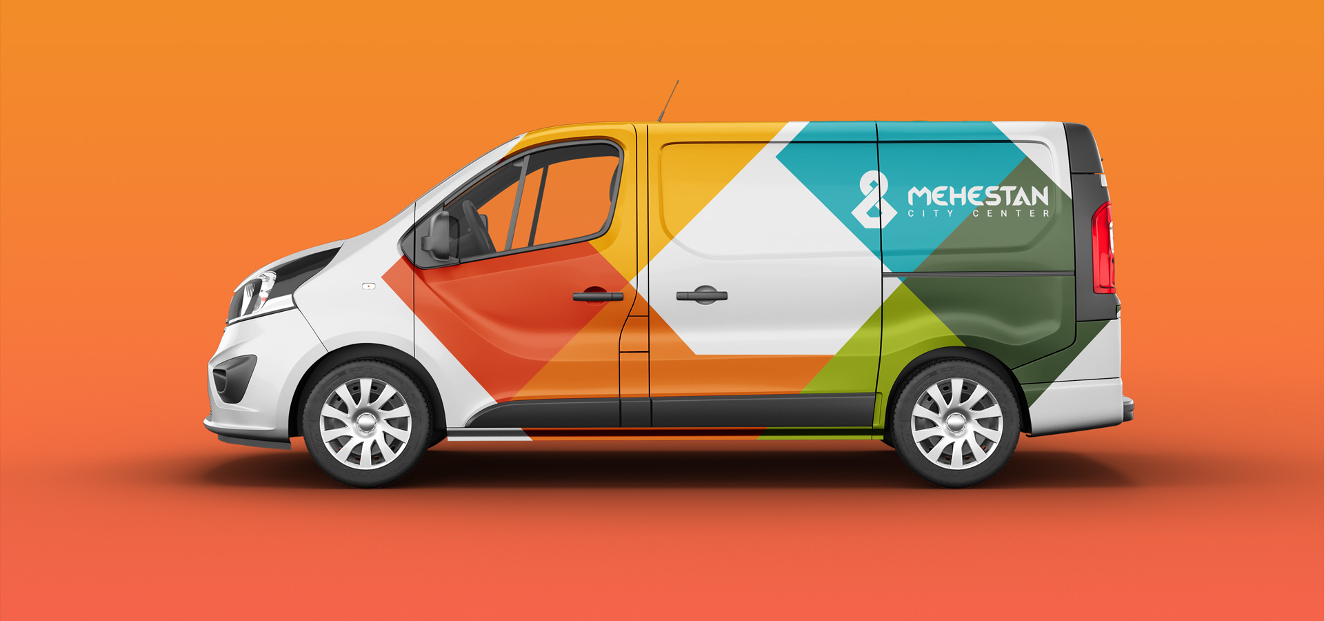Car decal design for the mall branding of Mehestan by Zhahoo Creative Agency.